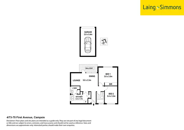 Floorplan of Homely unit listing, 73-75 First Ave, Campsie NSW 2194