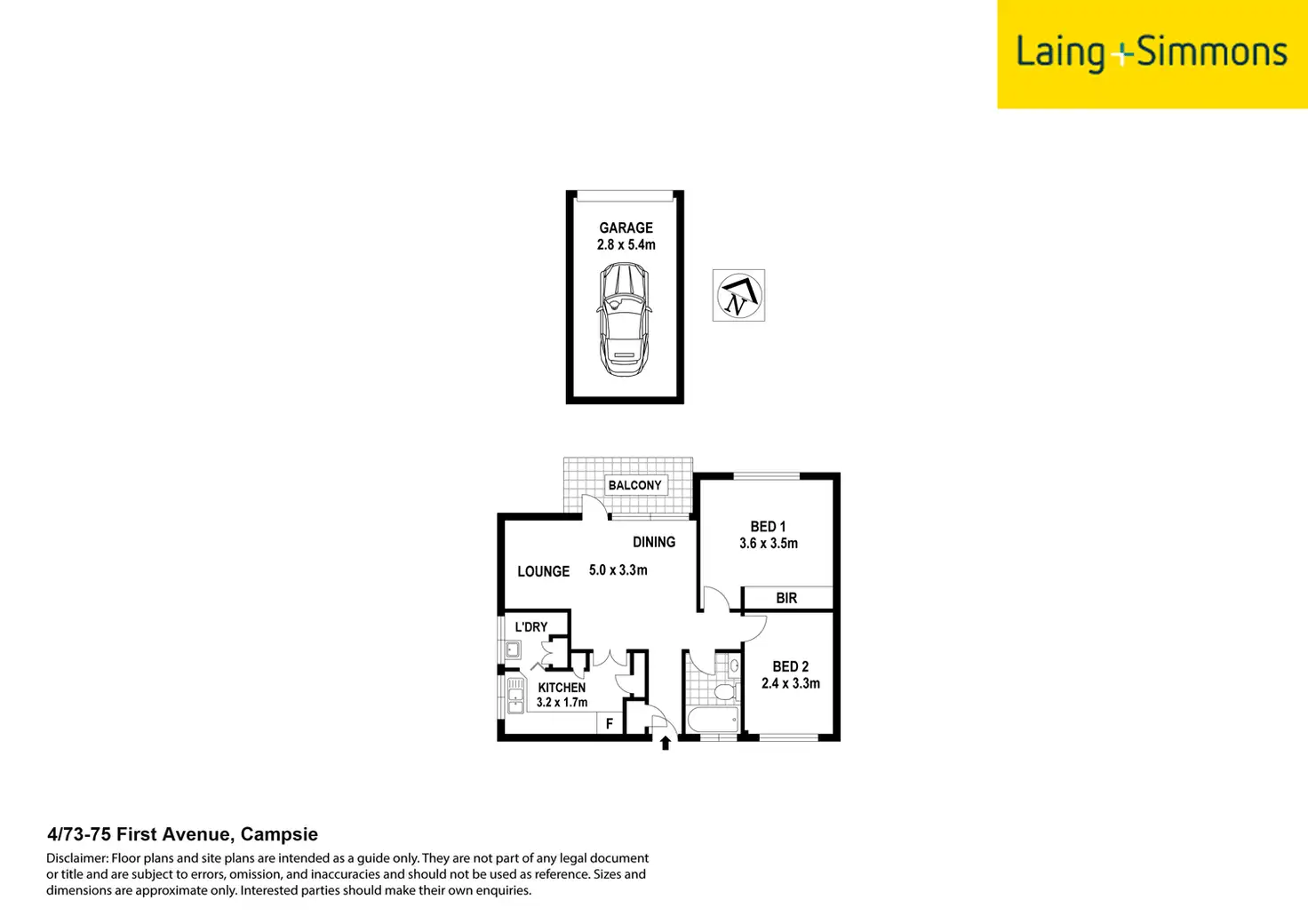 Floorplan of Homely unit listing, 73-75 First Ave, Campsie NSW 2194