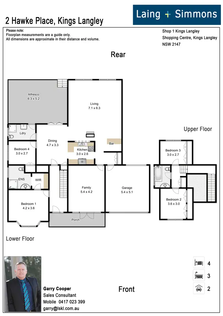 Floorplan of Homely house listing, 2 Hawke Place, Kings Langley NSW 2147