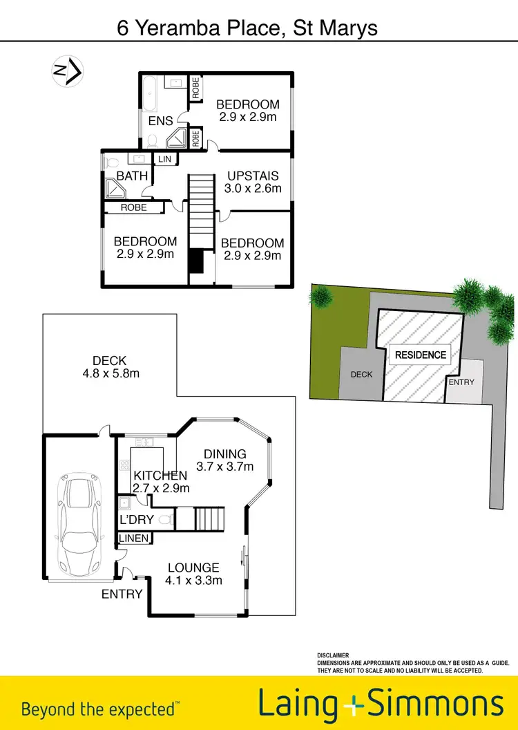 Floorplan of Homely semi-detached listing, 6 Yeramba Place, St Marys NSW 2760