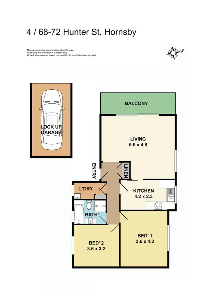 Floorplan of Homely unit listing, 4/68-72 Hunter Street, Hornsby NSW 2077