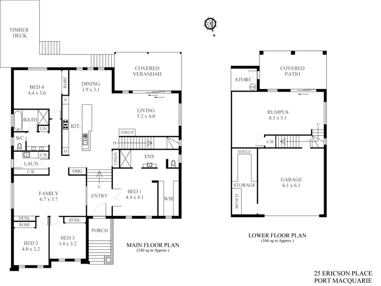 Floorplan of Homely house listing, 25 Ericson Place, Port Macquarie NSW 2444