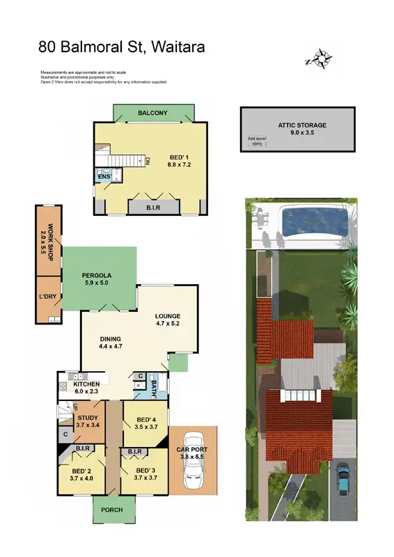 Floorplan of Homely house listing, 80 Balmoral Street, Waitara NSW 2077