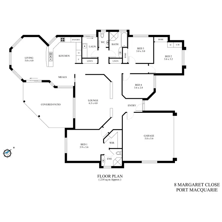Floorplan of Homely house listing, 8 Margaret Close, Port Macquarie NSW 2444