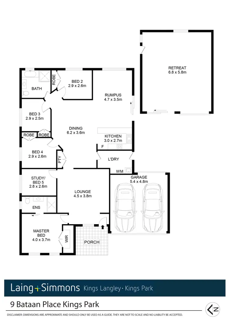 Floorplan of Homely house listing, 9 Bataan Place, Kings Park NSW 2148