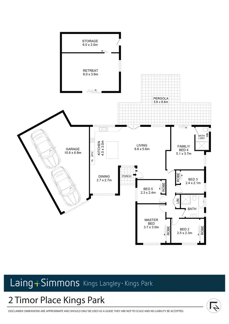 Floorplan of Homely house listing, 2 Timor Place, Kings Park NSW 2148