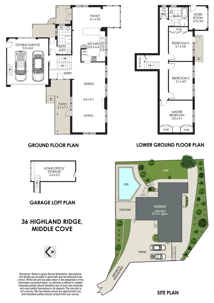 Floorplan of Homely house listing, 36 Highland Ridge, Middle Cove NSW 2068