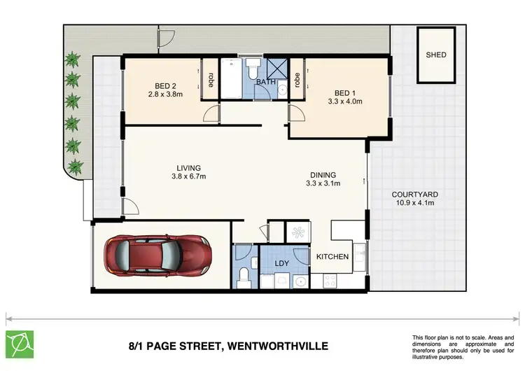 Floorplan of Homely villa listing, 8/1 Page Street, Wentworthville NSW 2145