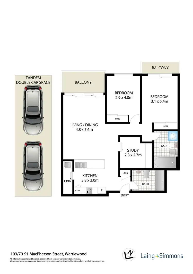 Floorplan of Homely unit listing, 103/79-91 Macpherson Street, Warriewood NSW 2102