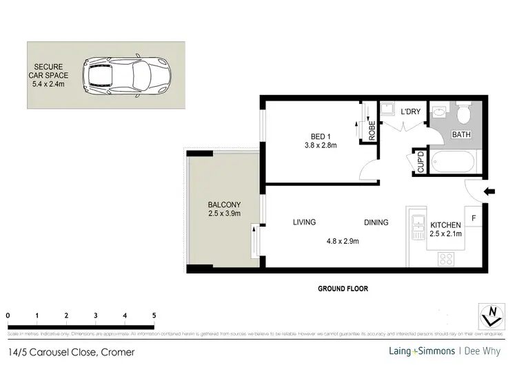 Floorplan of Homely unit listing, 14/5 Carousel Close, Cromer NSW 2099