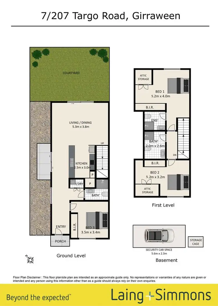 Floorplan of Homely townhouse listing, 7/207 Targo Road, Girraween NSW 2145