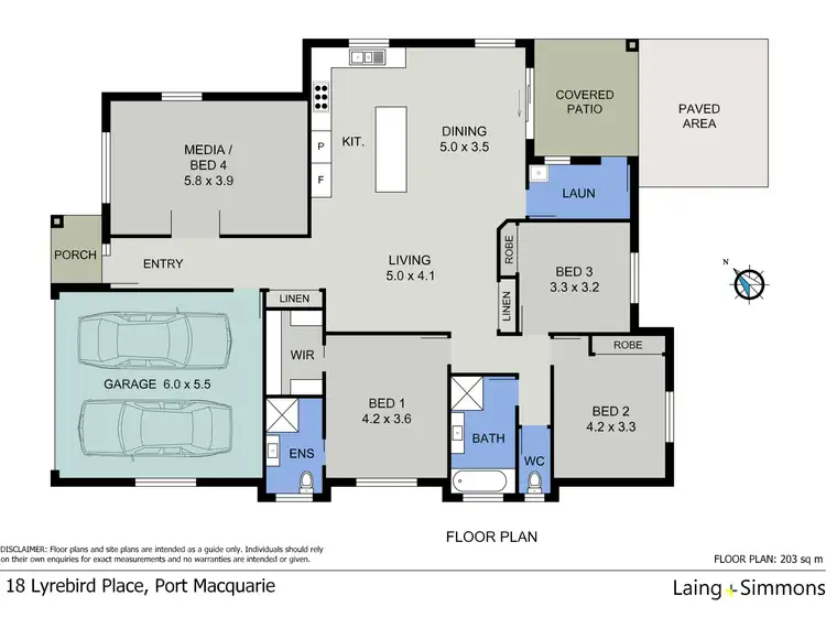 Floorplan of Homely house listing, 18 Lyrebird Place, Port Macquarie NSW 2444