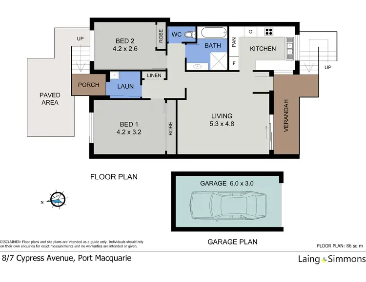 Floorplan of Homely unit listing, 8/7 Cypress Avenue, Port Macquarie NSW 2444
