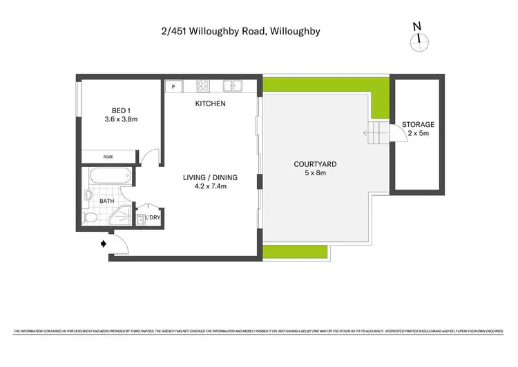 Floorplan of Homely apartment listing, 2/451 Willoughby Road, Willoughby NSW 2068