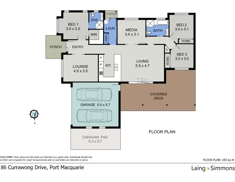 Floorplan of Homely house listing, 86 Currawong Drive, Port Macquarie NSW 2444