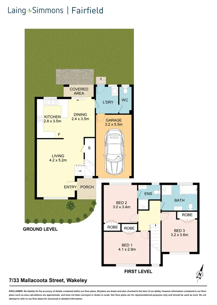 Floorplan of Homely townhouse listing, 7/33 MALLACOOTA ST, Wakeley NSW 2176