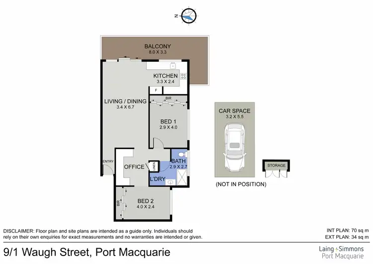Floorplan of Homely unit listing, 9/1 Waugh Street, Port Macquarie NSW 2444