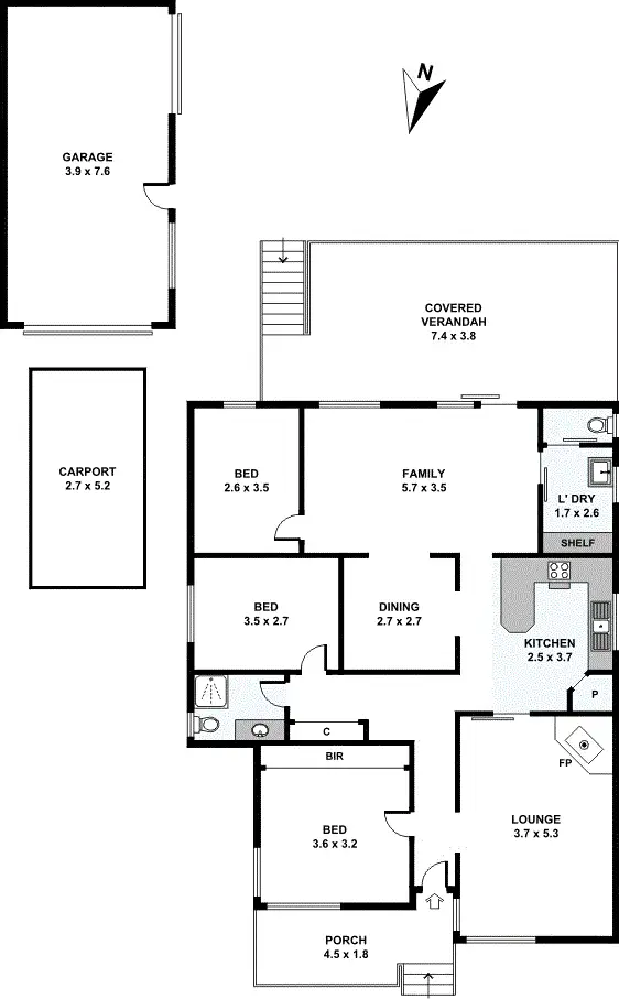 Floorplan of Homely house listing, 22 Hunter Street, Blacktown NSW 2148