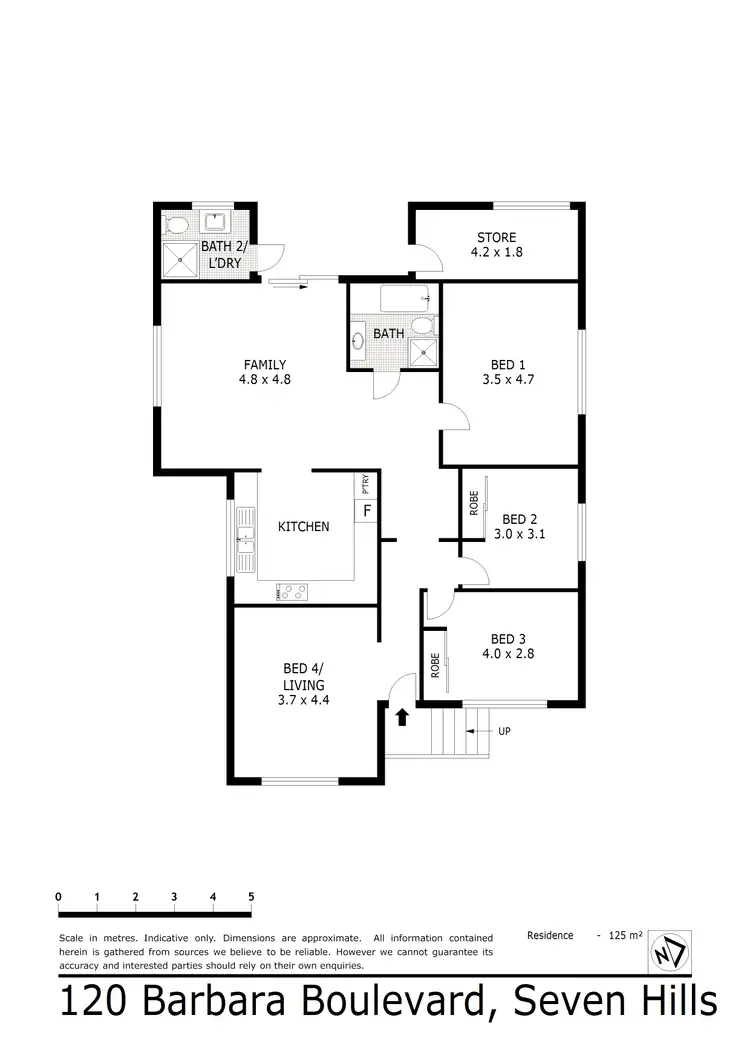 Floorplan of Homely house listing, 120 Barbara Boulevard, Seven Hills NSW 2147