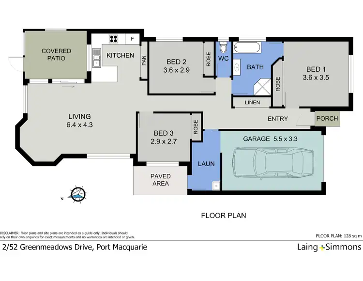 Floorplan of Homely villa listing, 2/52 Greenmeadows Drive, Port Macquarie NSW 2444
