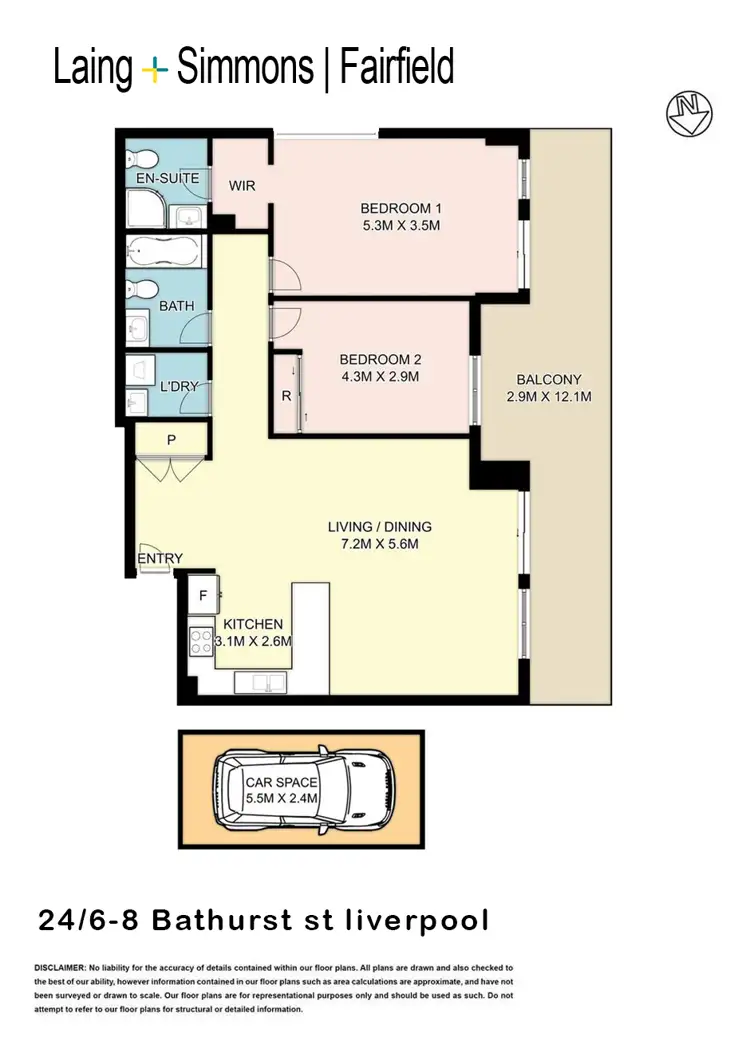 Floorplan of Homely unit listing, 24/6-8 Bathurst St, Liverpool NSW 2170