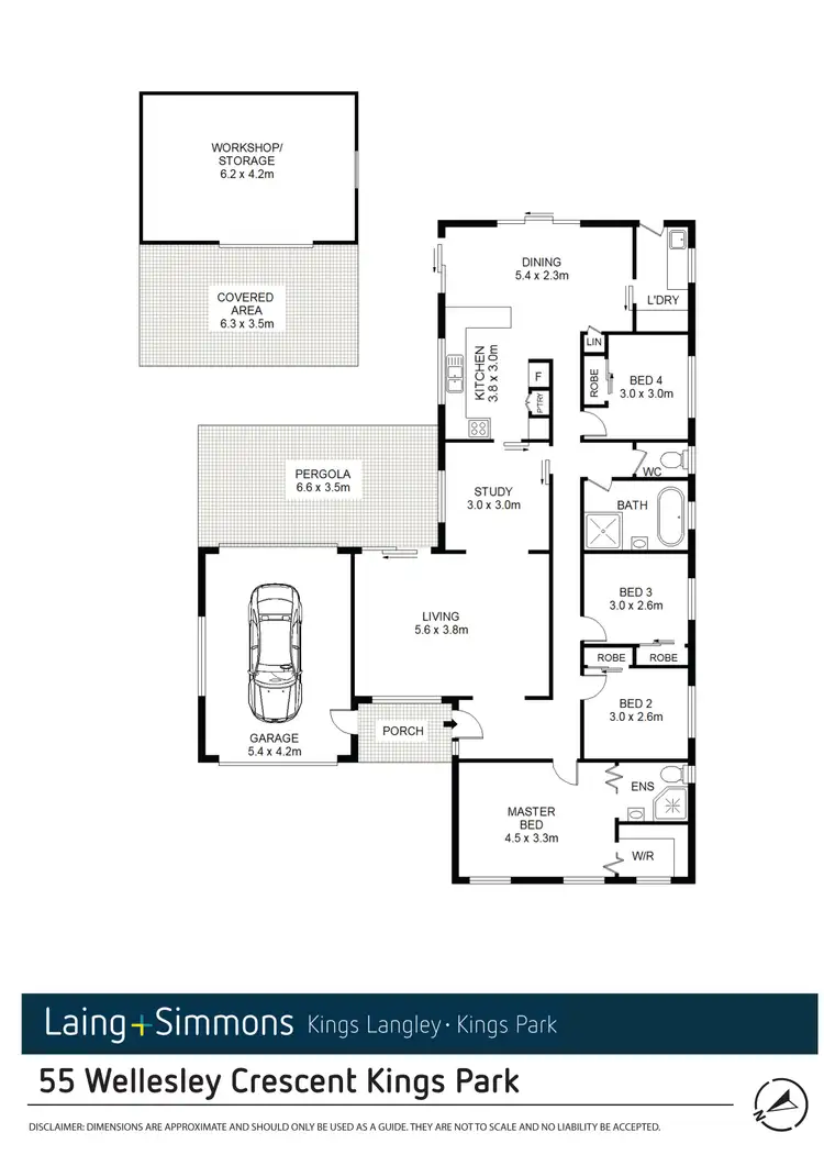 Floorplan of Homely house listing, 55 Wellesley Cres, Kings Park NSW 2148