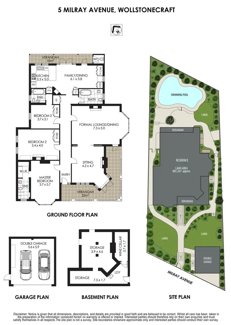 Floorplan of Homely house listing, 5 Milray Avenue, Wollstonecraft NSW 2065