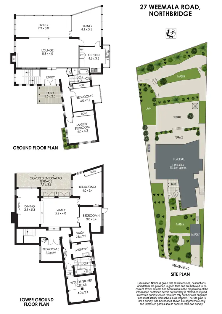 Floorplan of Homely house listing, 27 Weemala Road, Northbridge NSW 2063