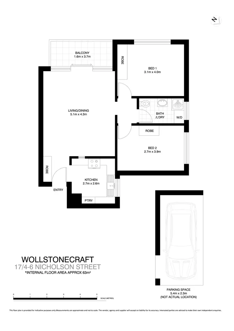 Floorplan of Homely apartment listing, 17/4-6 Nicholson Street, Wollstonecraft NSW 2065