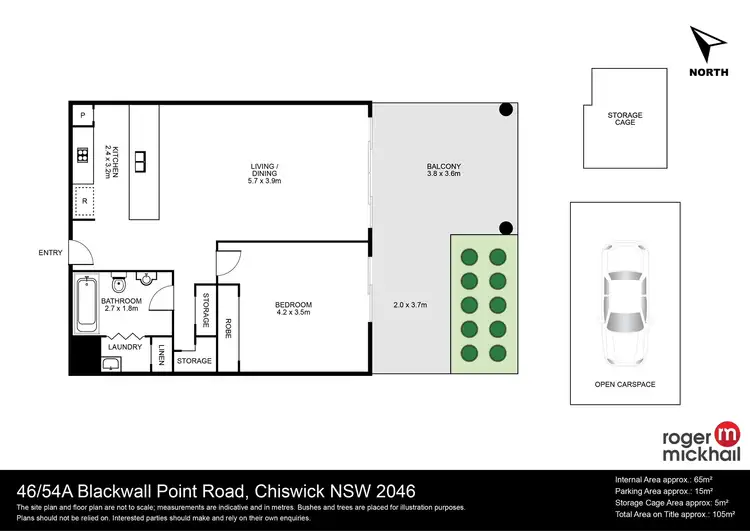 Floorplan of Homely apartment listing, 46/54A Blackwall Point Road, Chiswick NSW 2046