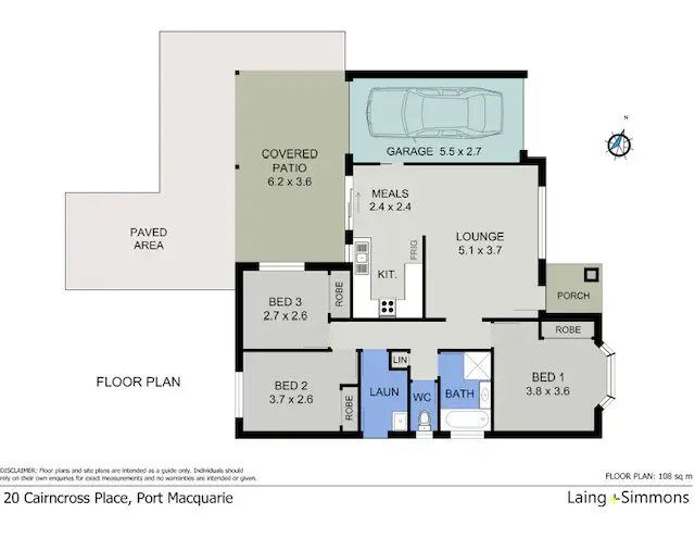 Floorplan of Homely house listing, 20 Cairncross Place, Port Macquarie NSW 2444