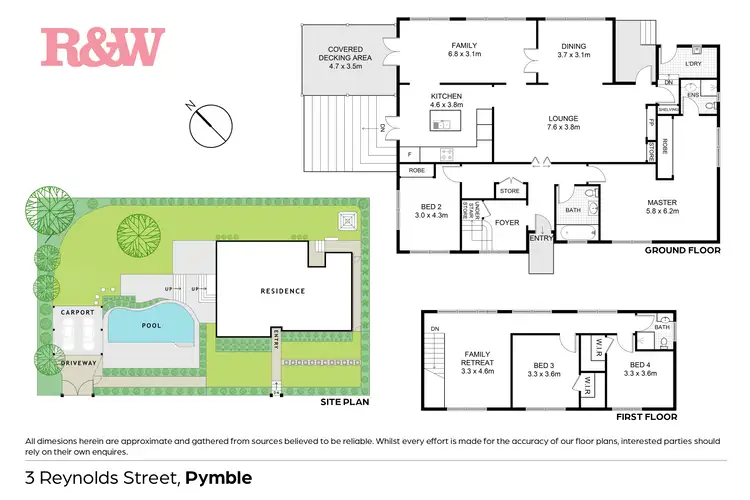 Floorplan of Homely house listing, 3 Reynolds Street, Pymble NSW 2073