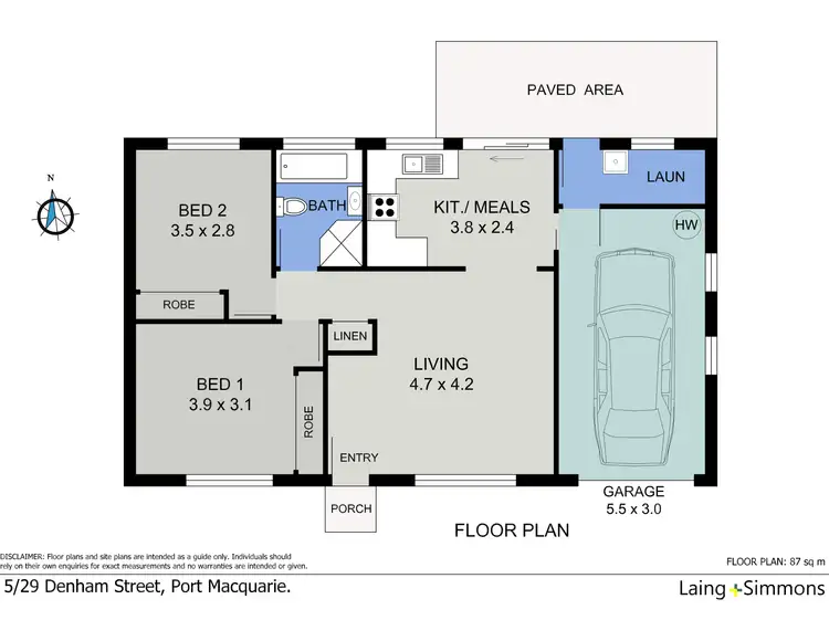 Floorplan of Homely villa listing, 5/29 Denham Street, Port Macquarie NSW 2444