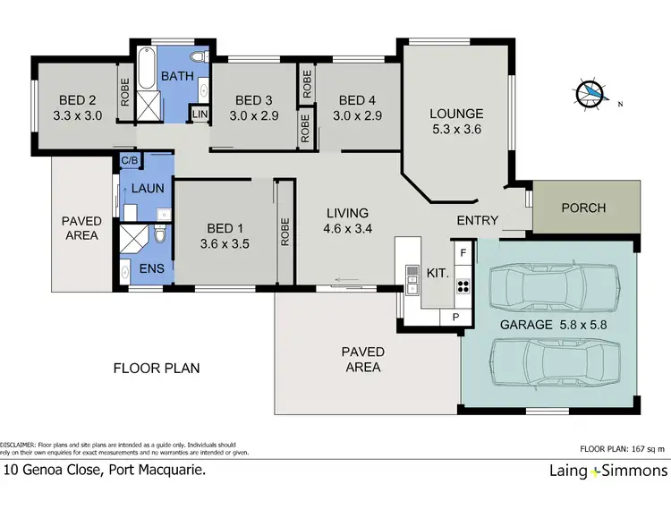 Floorplan of Homely house listing, 10 Genoa Close, Port Macquarie NSW 2444