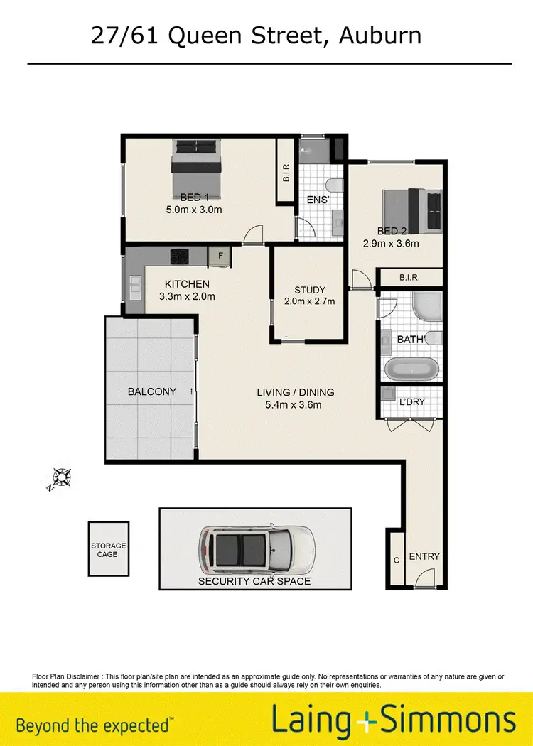 Floorplan of Homely apartment listing, 27/61-71 Queen Street, Auburn NSW 2144