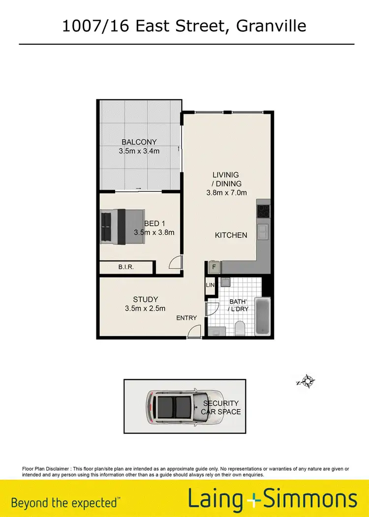 Floorplan of Homely unit listing, 1007/16 East Street, Granville NSW 2142
