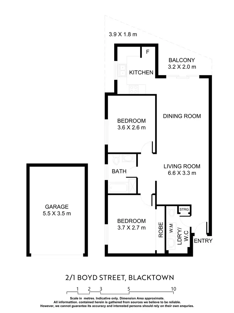 Floorplan of Homely apartment listing, 2/1 Boyd Street, Blacktown NSW 2148