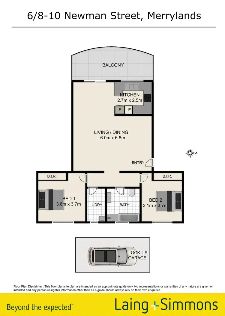Floorplan of Homely unit listing, 6/8-10 Newman Street, Merrylands NSW 2160