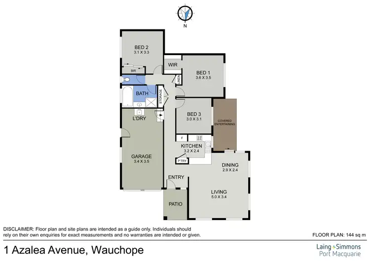 Floorplan of Homely house listing, 1 Azalea Avenue, Wauchope NSW 2446