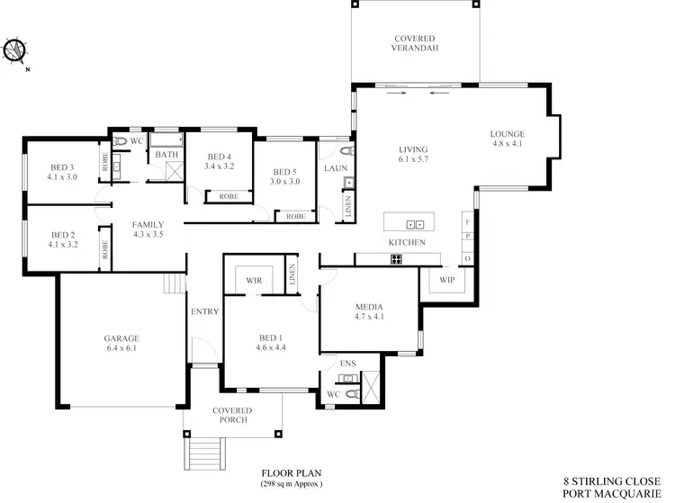 Floorplan of Homely house listing, 8 Stirling Close, Port Macquarie NSW 2444
