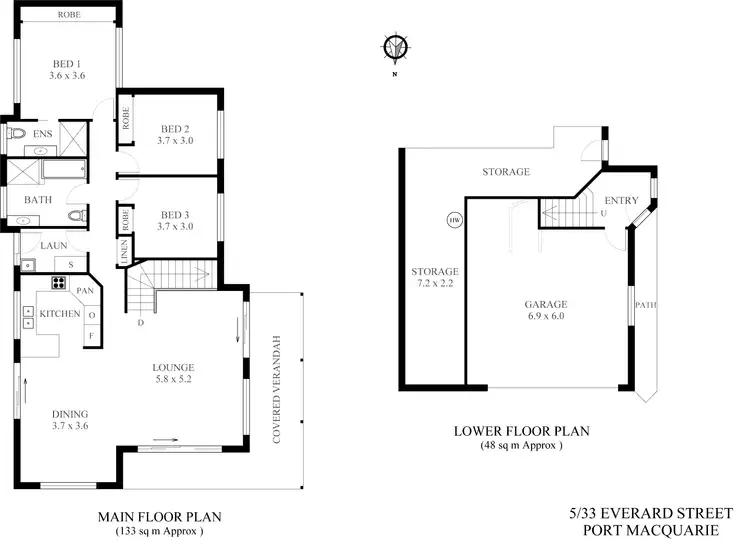 Floorplan of Homely townhouse listing, 5/33 Everard Street, Port Macquarie NSW 2444