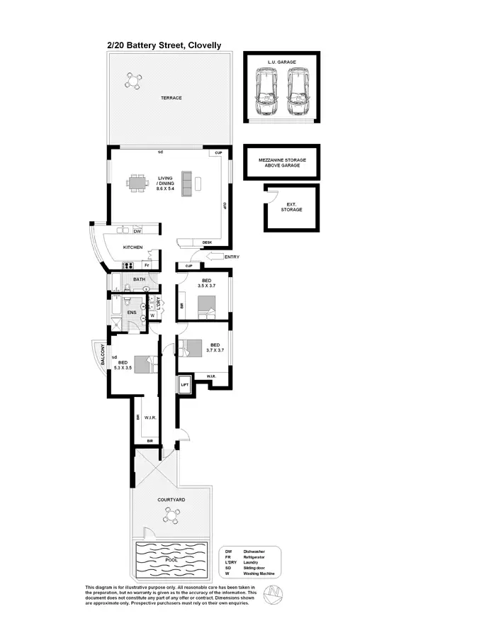 Floorplan of Homely house listing, 2/20 Battery Street, Clovelly NSW 2031