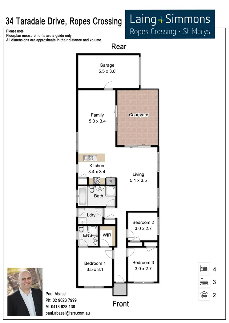 Floorplan of Homely house listing, 34 Taradale Drive, Ropes Crossing NSW 2760