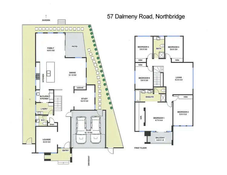 Floorplan of Homely house listing, 57 Dalmeny Road, Northbridge NSW 2063