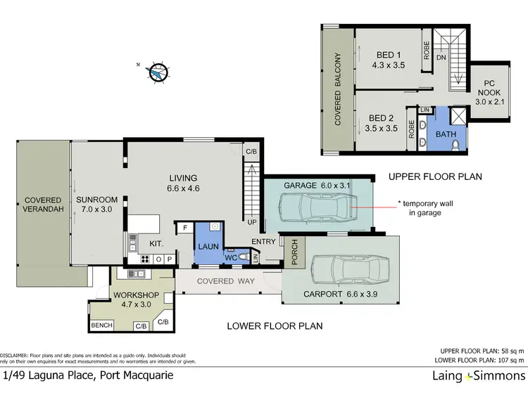Floorplan of Homely villa listing, 1/49 Laguna Place, Port Macquarie NSW 2444
