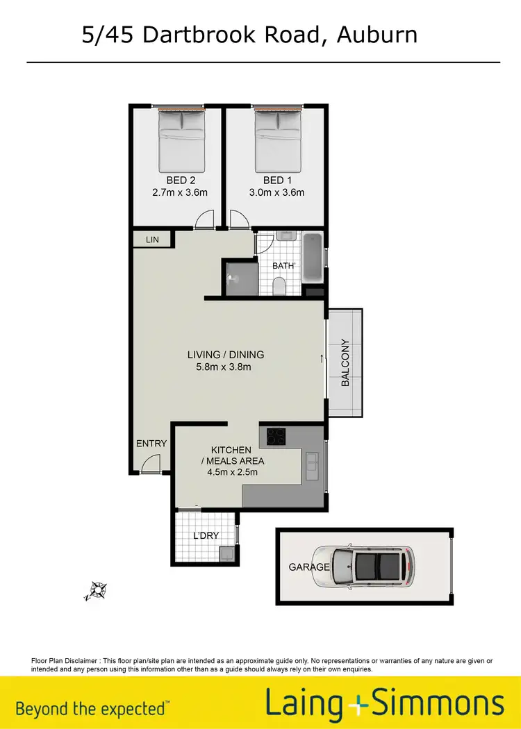 Floorplan of Homely unit listing, 5/45 Dartbrook Road, Auburn NSW 2144