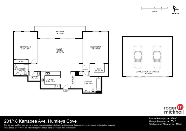 Floorplan of Homely apartment listing, 201/18 Karrabee Avenue, Huntleys Cove NSW 2111