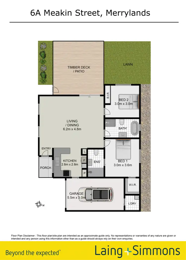 Floorplan of Homely semi-detached listing, 6a Meakin Street, Merrylands NSW 2160