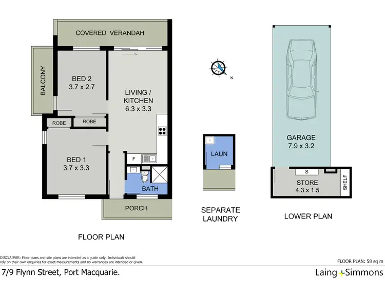 Floorplan of Homely unit listing, 7/9 Flynn Street, Port Macquarie NSW 2444