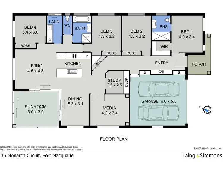 Floorplan of Homely house listing, 15 Monarch Circuit, Port Macquarie NSW 2444